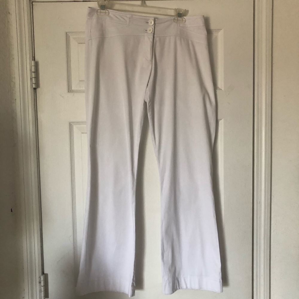 Cache White Straight Leg Pants